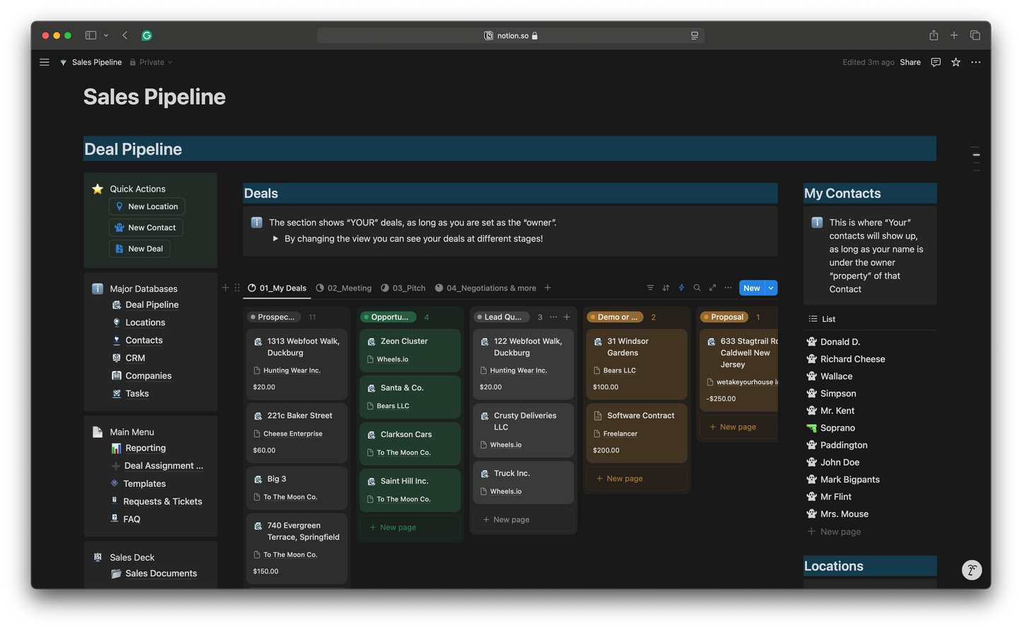 Leads Tracker Notion Template